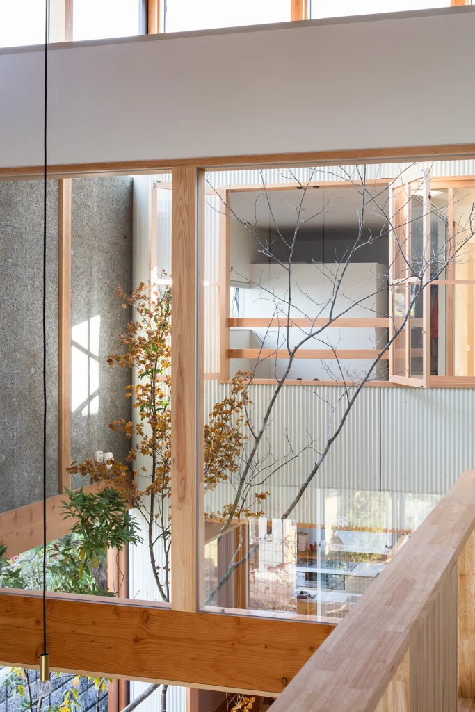 Interior of Melt House with visible wooden beams and soft natural light.
