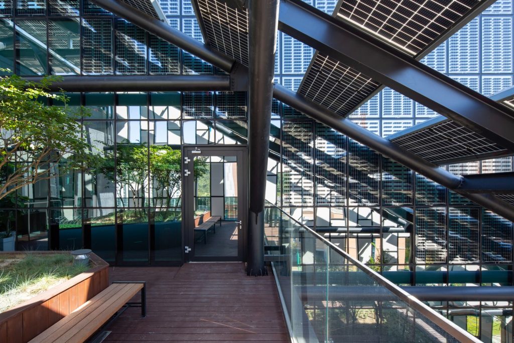 Interior office space inside EnergyX DY-Building designed with energy efficient lighting and systems
