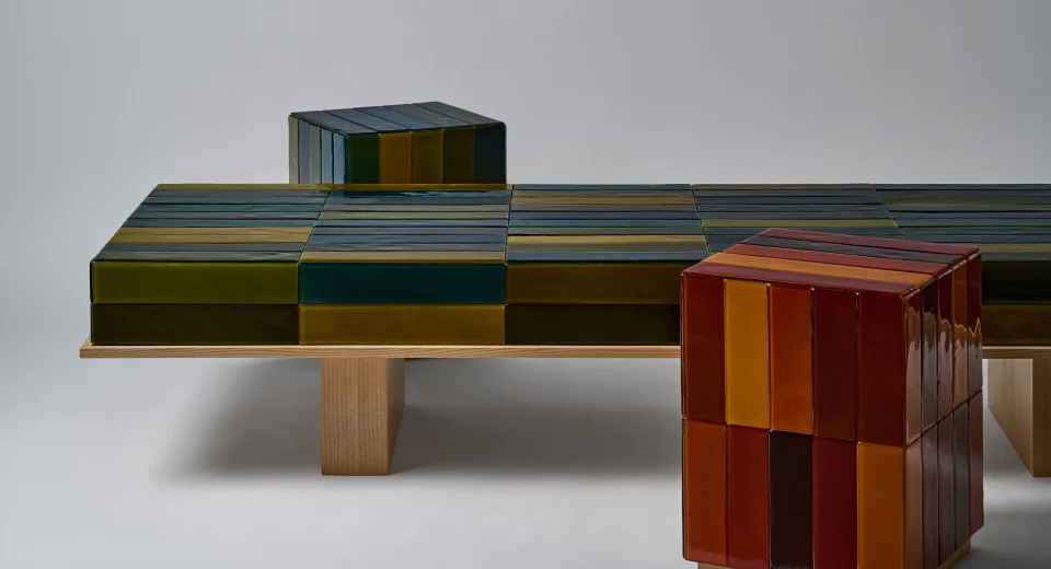 Vibrant micro-algae pigments by SO-Colored, combining natural sustainability with bold design aesthetics.