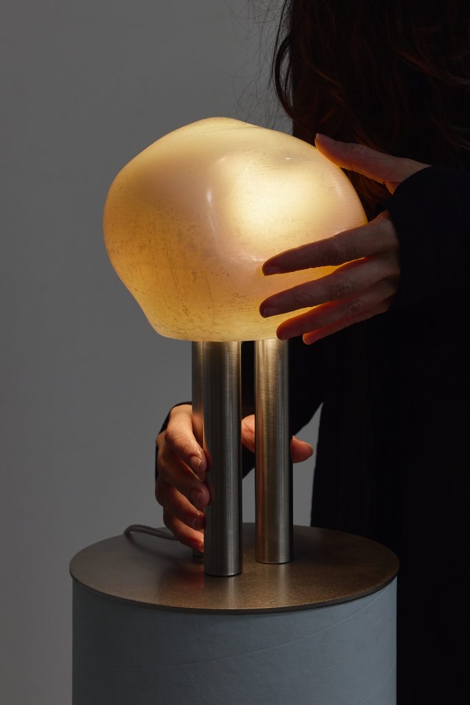 Semi-translucent plant-based wax showing warm glow.