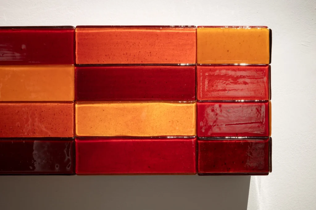Close-up of SO-Colored micro-algae pigment material, highlighting the natural vibrancy and sustainable design approach.