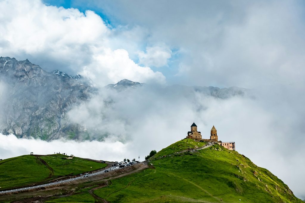 Gergeti Trinity Church, Kazbegi, Goergia. Photo by Timur Kozmenko on Unsplash.